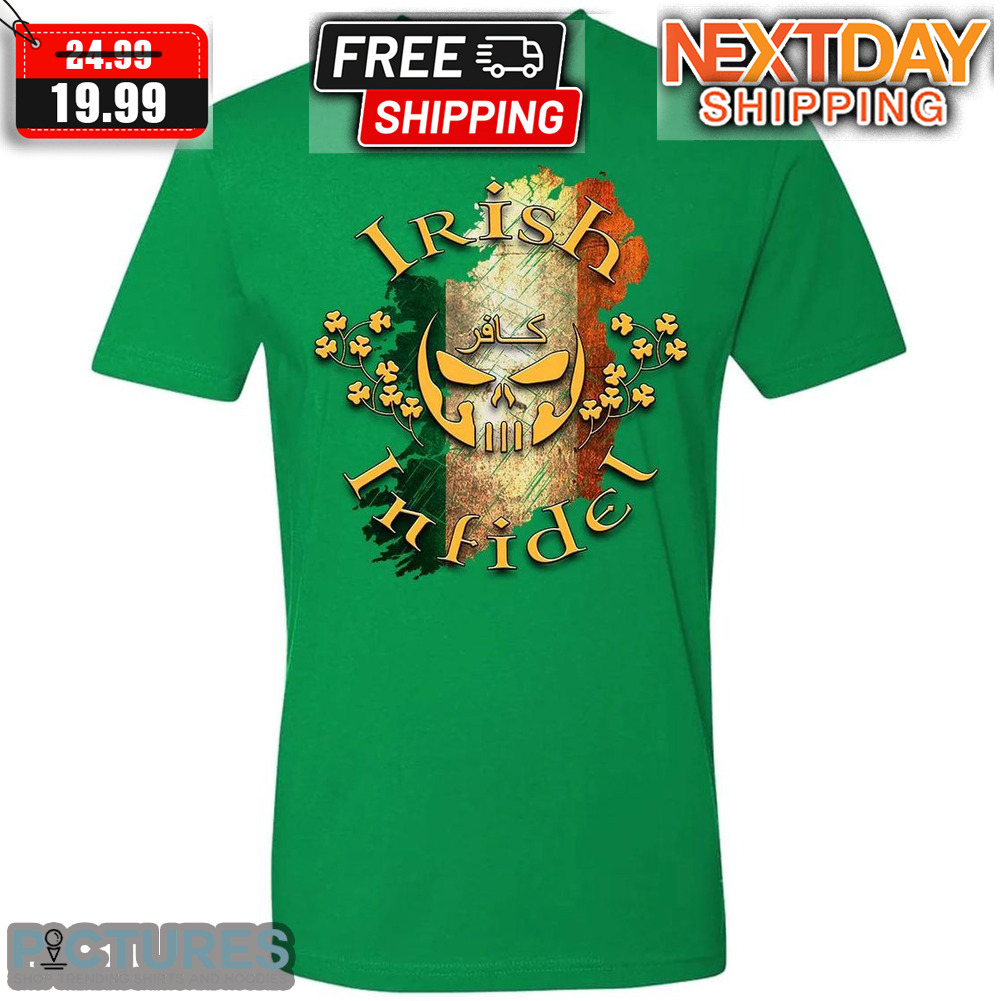 Irish Infidel Skull 4 Leafs Clover Shirt