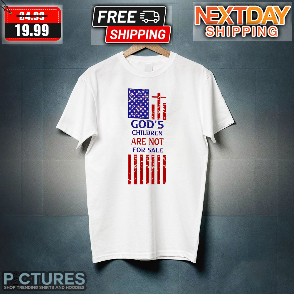 FREE shipping God's Children Are Not For Sale American Flag Shirt