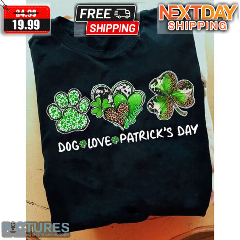 Dog Love Patrick's Day Clover Shirt