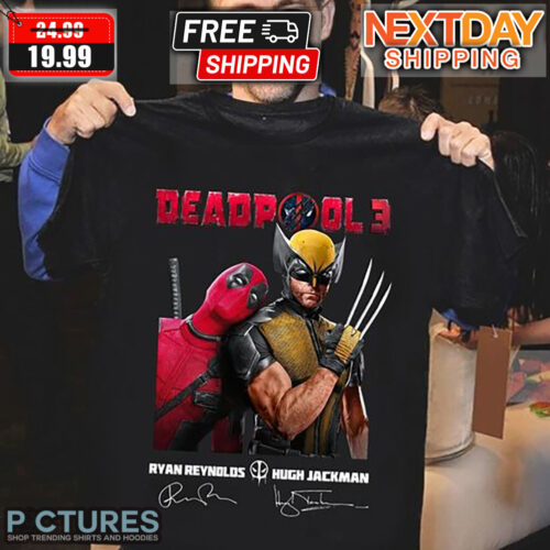 Ryan Reynolos Hugh Jackman Deadpool 3 Wolverine Shirt