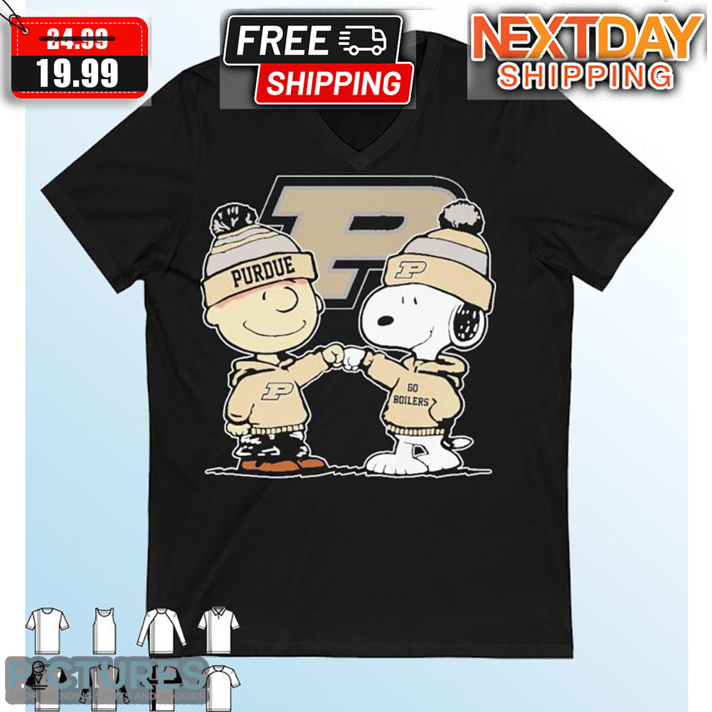 Snoopy And Charlie Brown Purdue Go Boiler Basketball Shirt