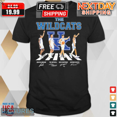 Rob Dillingham Tre Mitchell Reed Sheppard and Antonio Reeves Crossing Road The Kentucky Wildcats Shirt