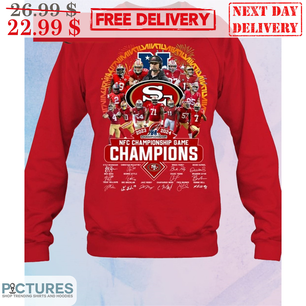 NFC Championship Game Champions 2023 2024 Signature NFL Super Bowl Shirt