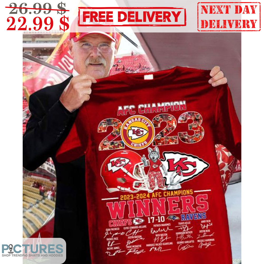 AFC Champion 2023 Kansas City Chiefs AFC Champions Winners Signature Shirt