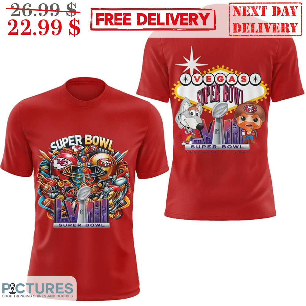 Kansas City Chiefs Vs San Francisco 49Ers Las Vegas Super Bowl 2024 Mascot Shirt