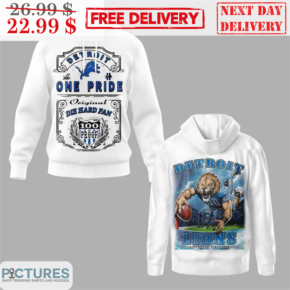 Mascot Detroit Lions One Pride Original Die Hard Fan NFL Shirt