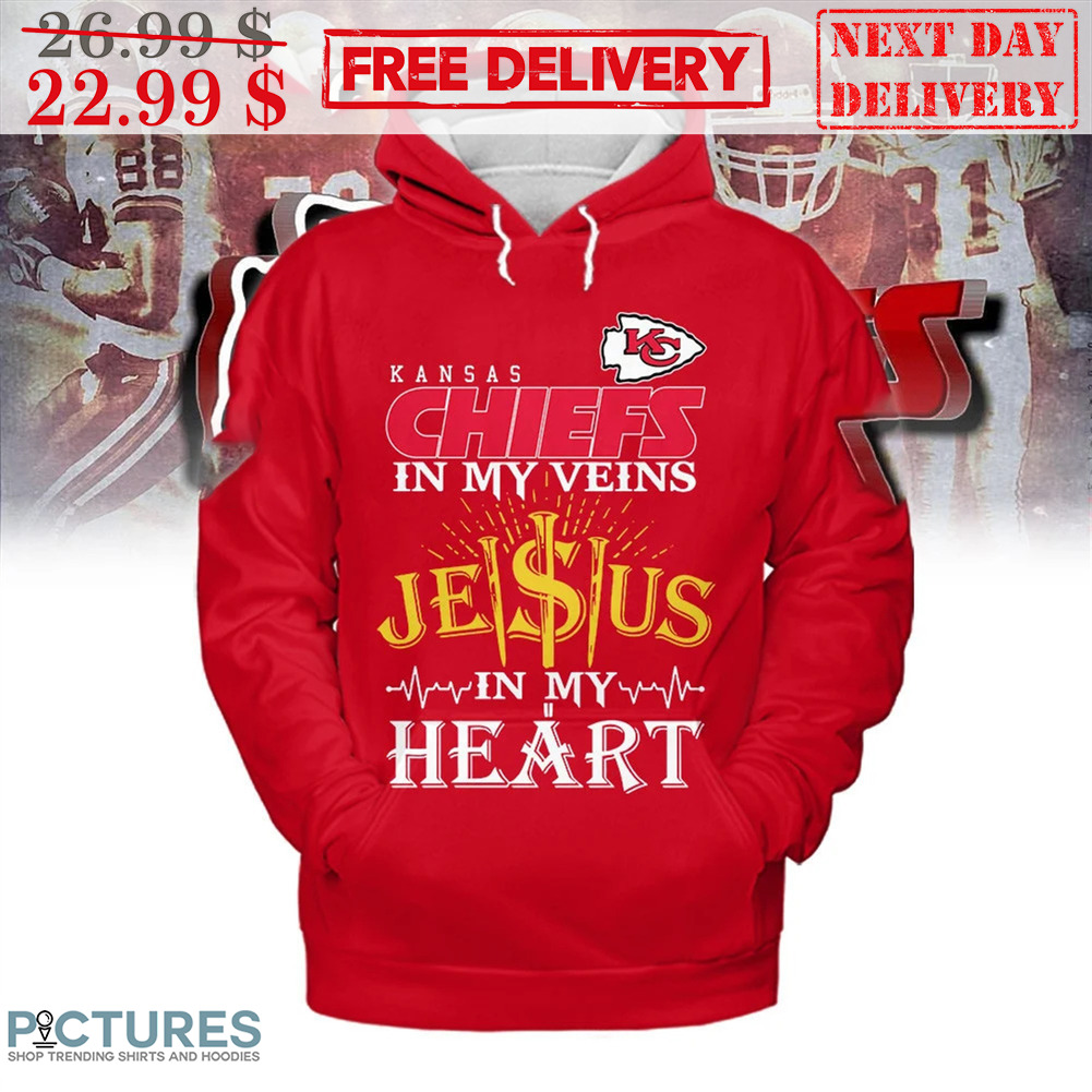 Kansas Chiefs In My Veins Jesus In My Heart Shirt