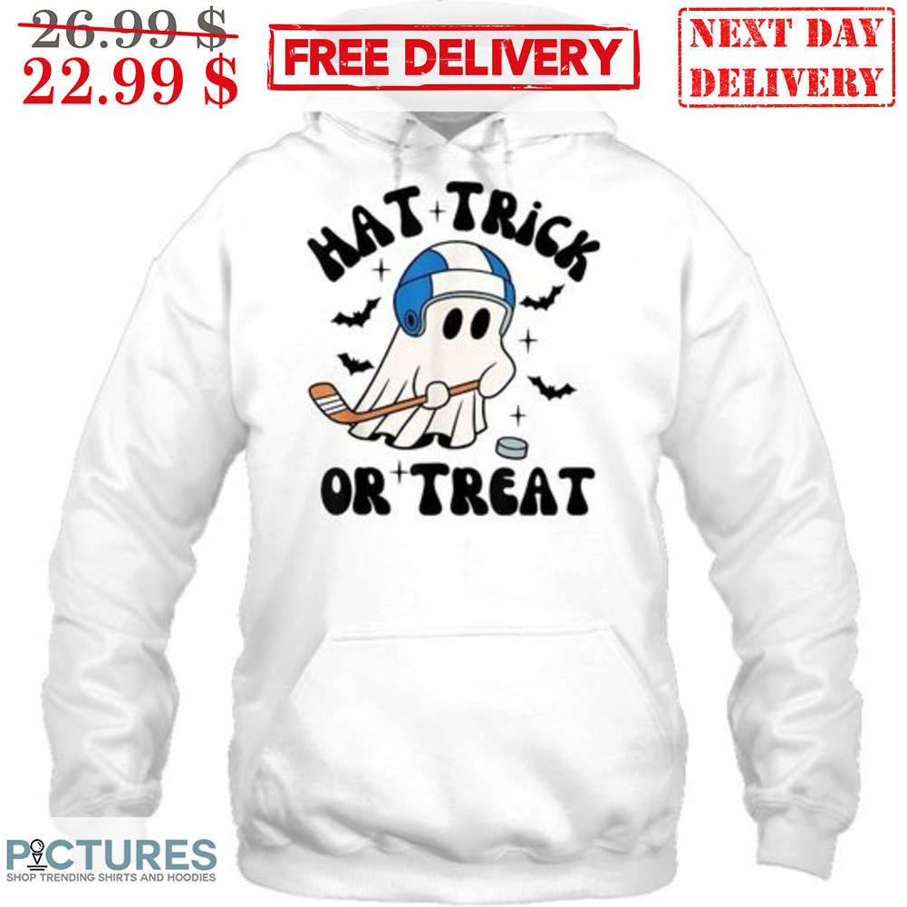Ghost Hockey Hat Trick Or Treat Shirt