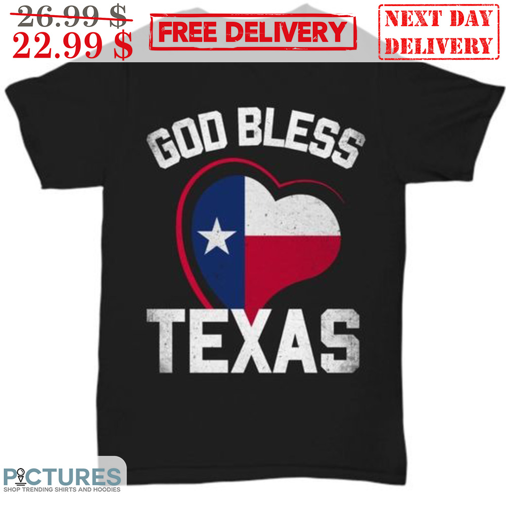 Heart God Bless Texas Shirt