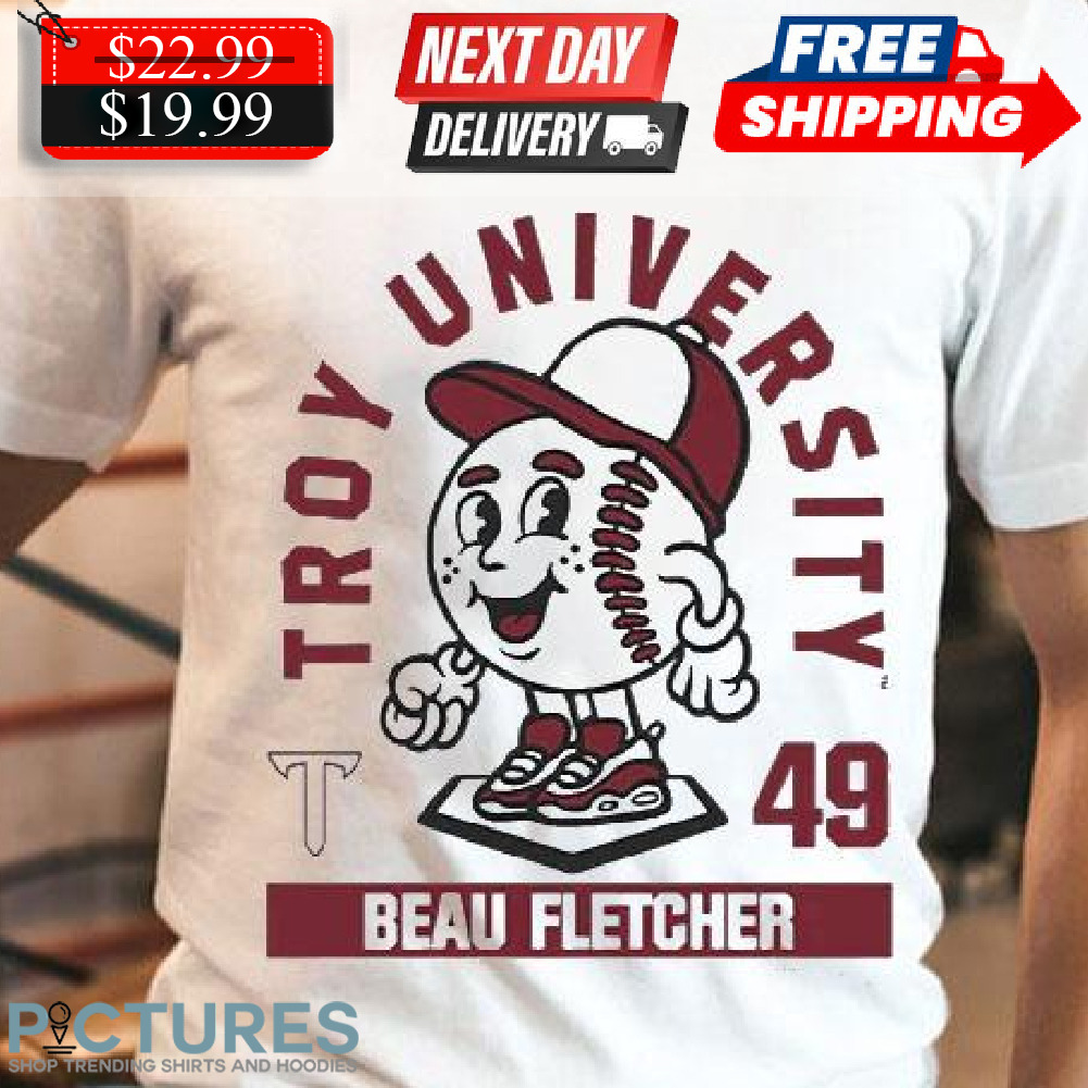 Troy NCAA Baseball Beau Fletcher 49 Shirt