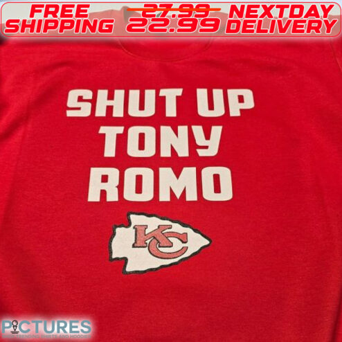 Shut Up Tony Romo Kansas City Chiefs Logo Super Bowl Shirt
