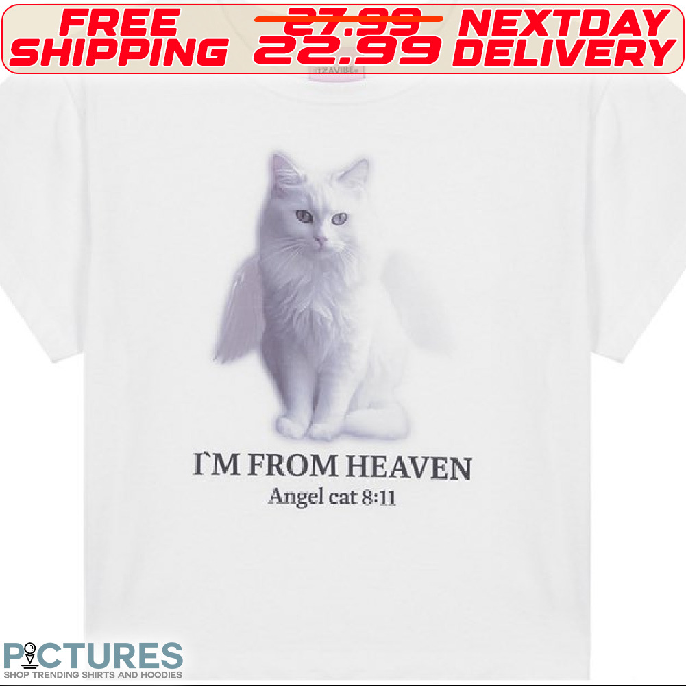 White Cat I Am Heaven Angel Cat 811 Shirt