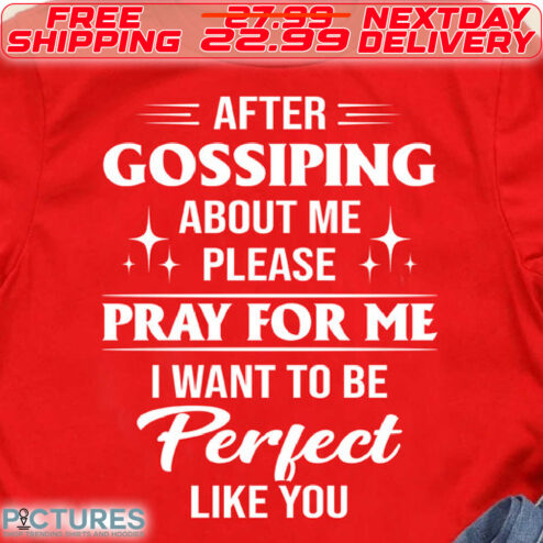 After Gossiping About Me Please Pray For Me I Want To Be Perfect Like You Shirt
