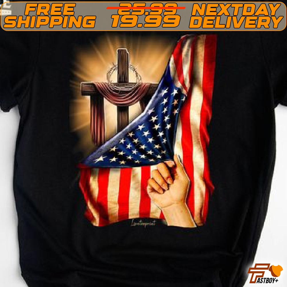 America Flag Cross God Shirt