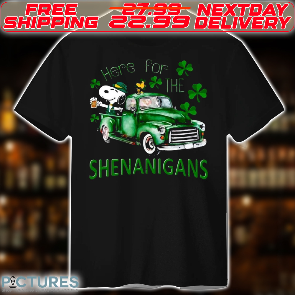 Snoopy Here For The Shenanigans St Patrick Shirt