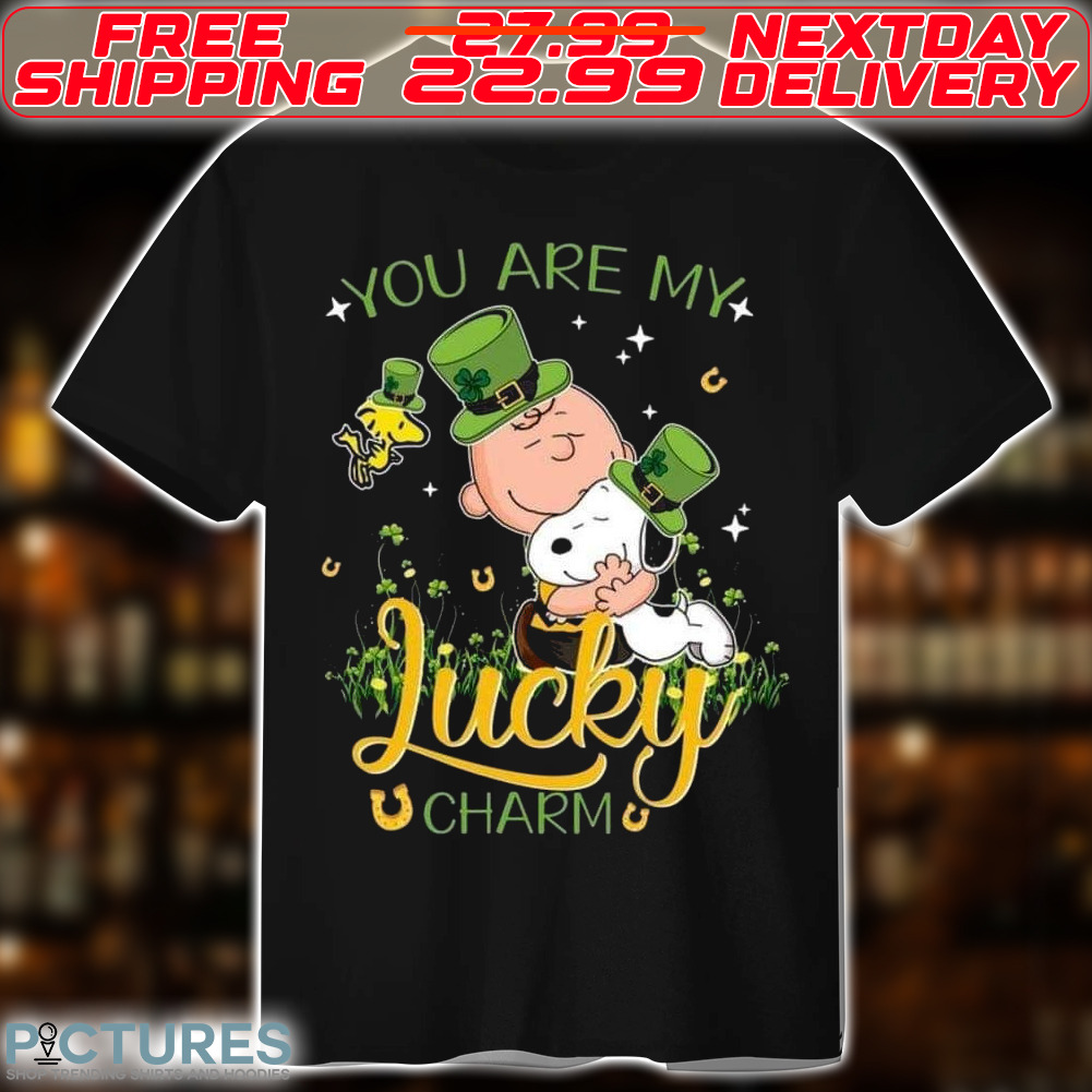 Charlie Brown Snoopy Woodstock You Are My Lucky Charm Patrick Day Shirt