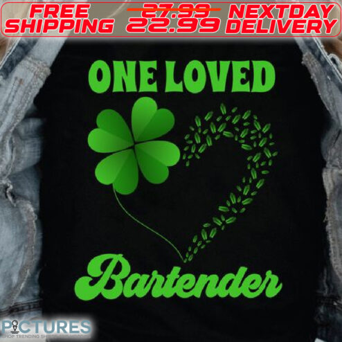 Heart Four Leaf One Loved Bartender Patrick Day Shirt