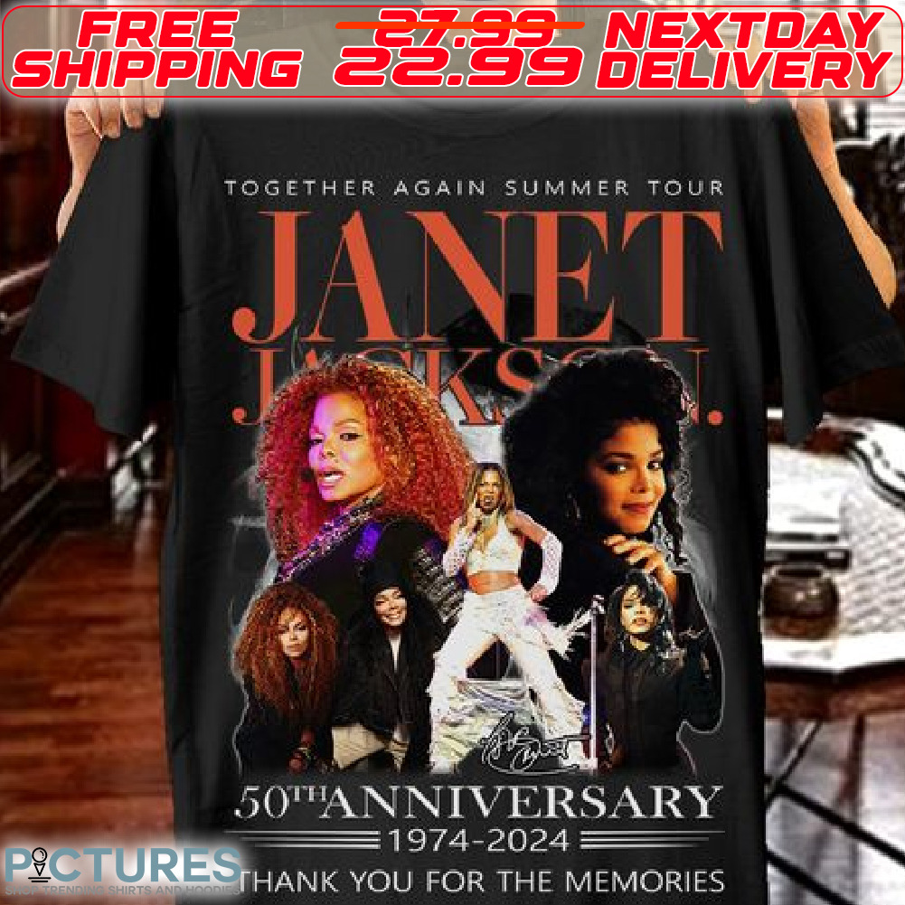 Together Again Summer Tour Janet Jackson 50th Anniversary 1974 2024 Thank You For The Memories Shirt