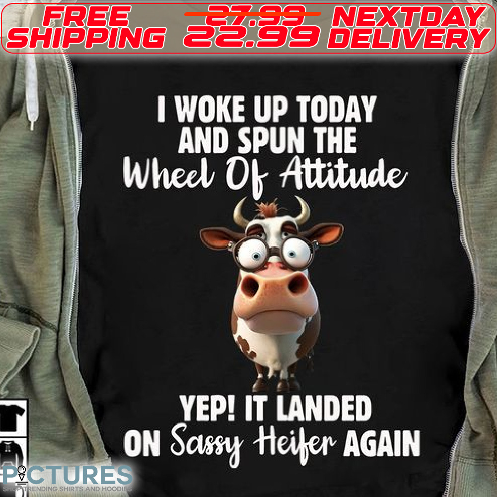 Heifer I Woke Up Today And Spun The Wheel Of Attitude yep It Landed On Sassy Heifer Again Shirt