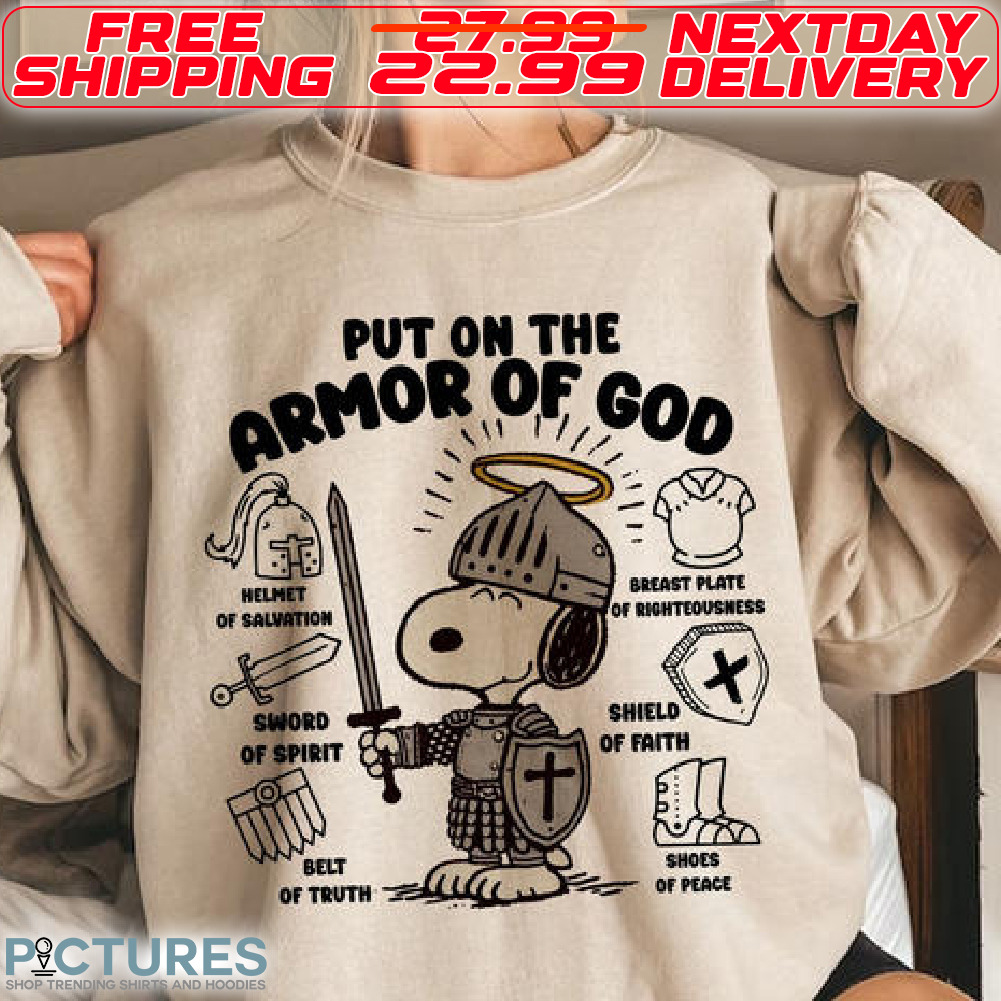 Snoopy Out On The Armor Of God Helmet Of Salvation Sword Of Spirit Shirt Snoopy Out On The Armor Of God Helmet Of Salvation Sword Of Spirit Shirt