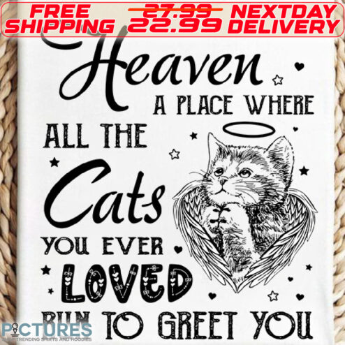 Heaven A Place Where All The Cats You Ever Loved Run To Greet You Shirt