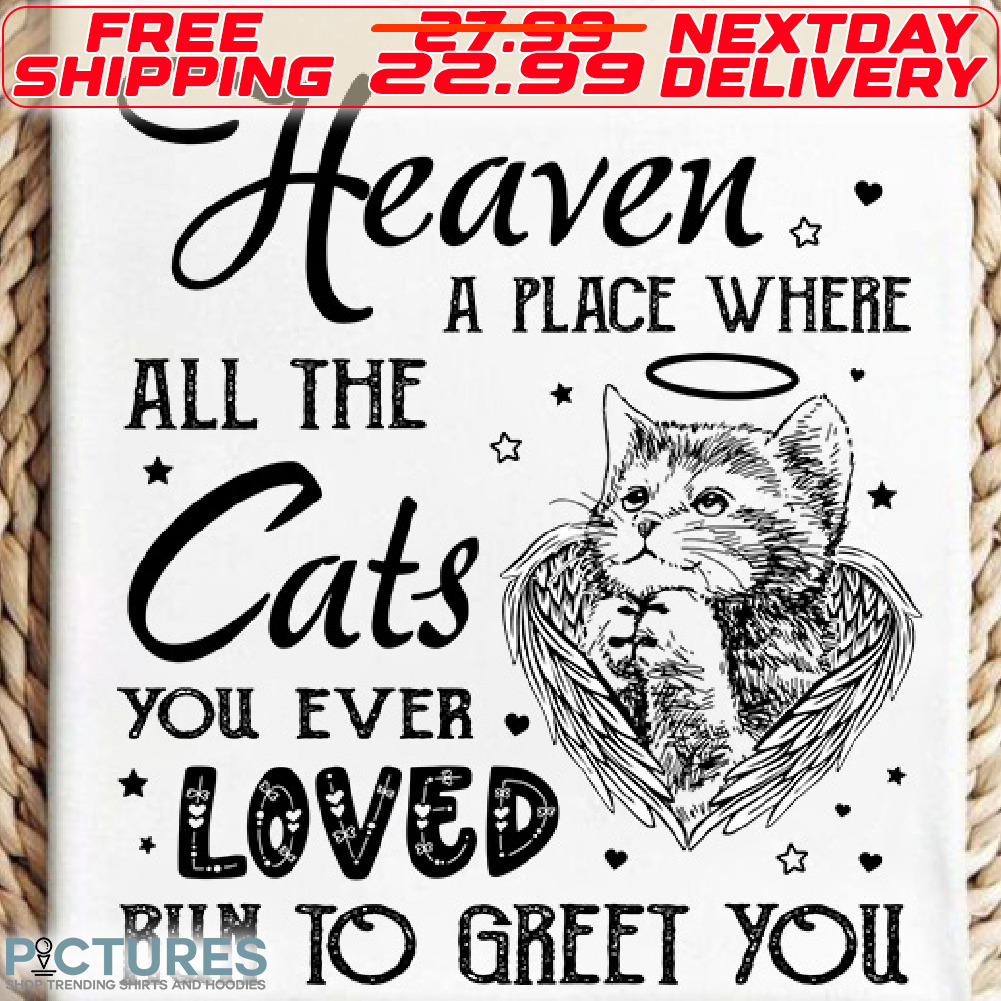 Heaven A Place Where All The Cats You Ever Loved Run To Greet You Shirt