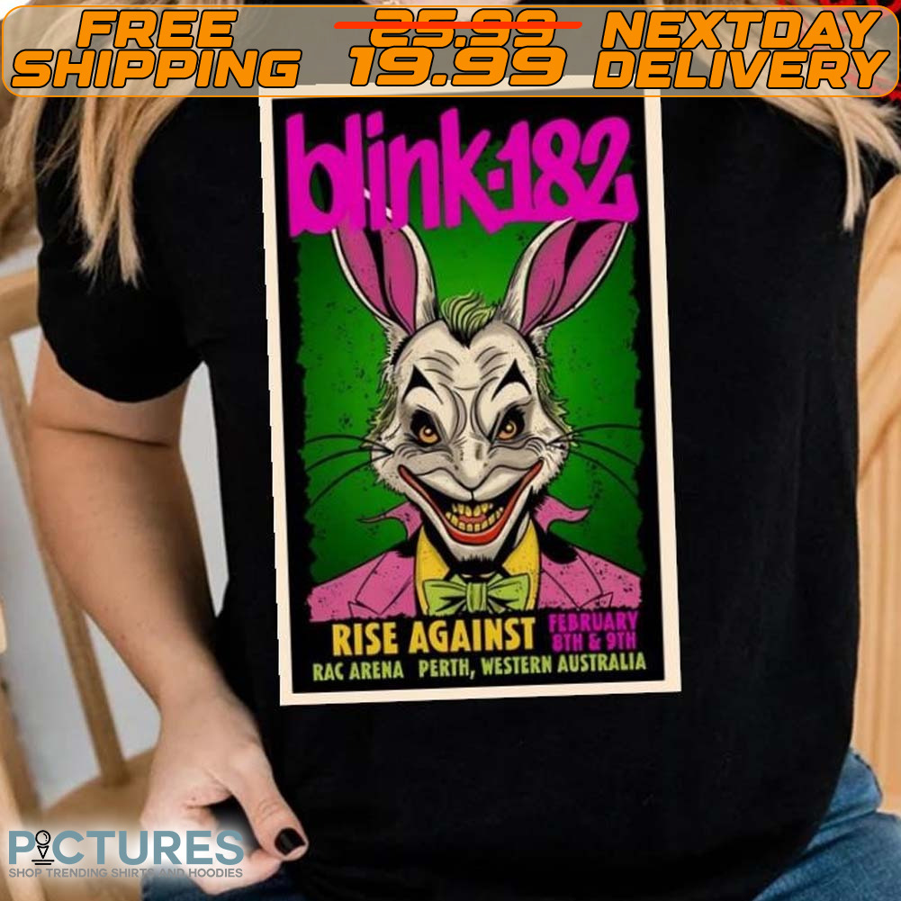 Blink 182 February 8th And 9th Rac Arena Perth Western Australia Poster Shirt