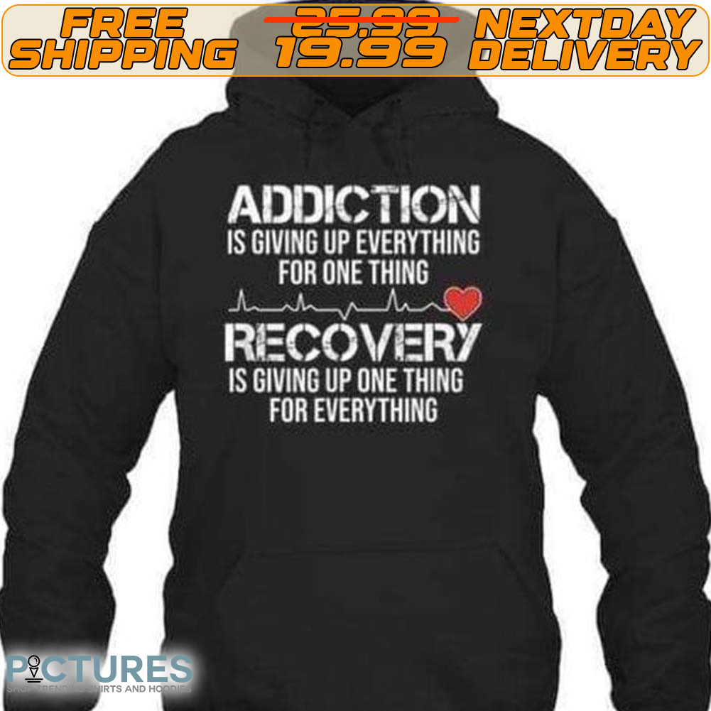 Addiction Vs Recovery Aa Na Heartbeat For A Clean Sober Life Shirt