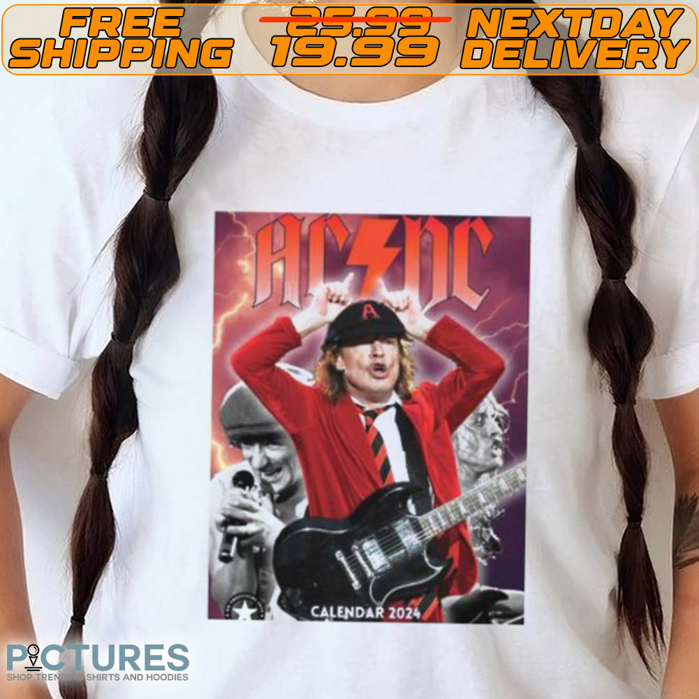 Official AC DC Tour Music Calendar 2024 shirt