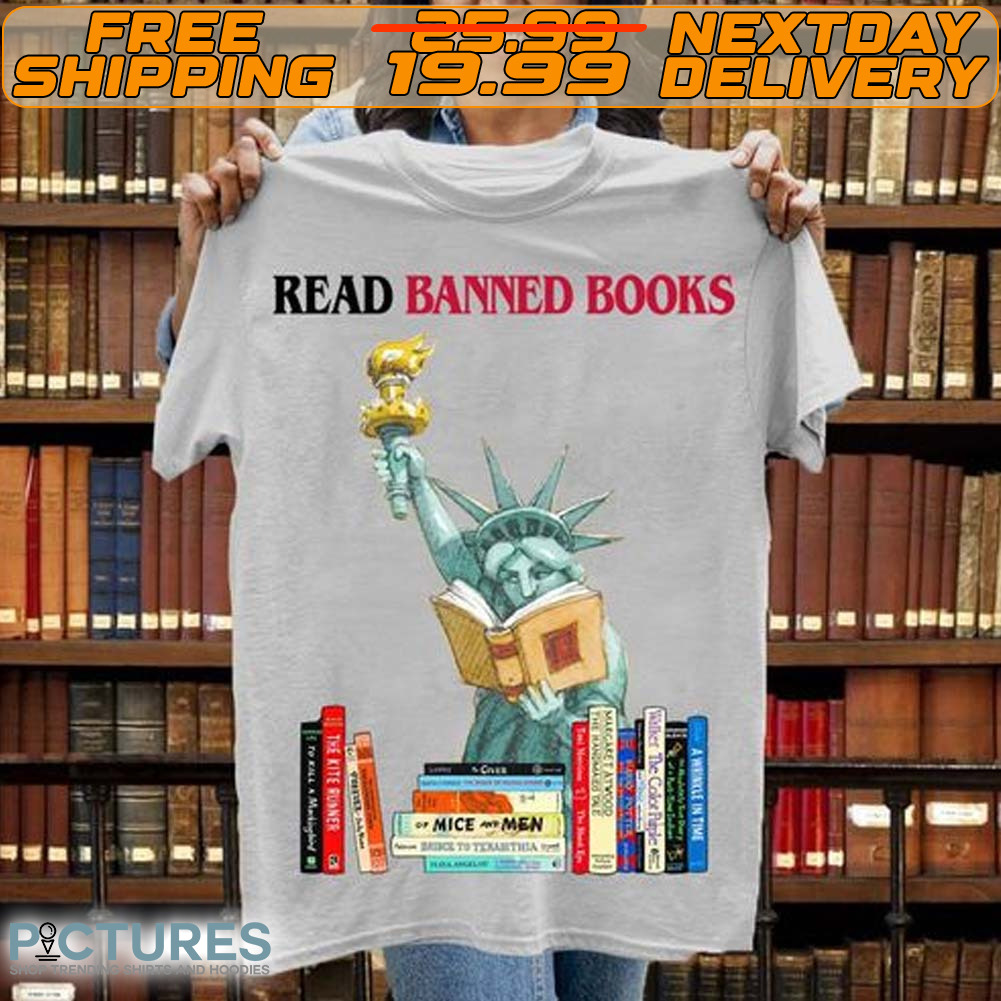 Statue Of Liberty Read Banned Books Shirt