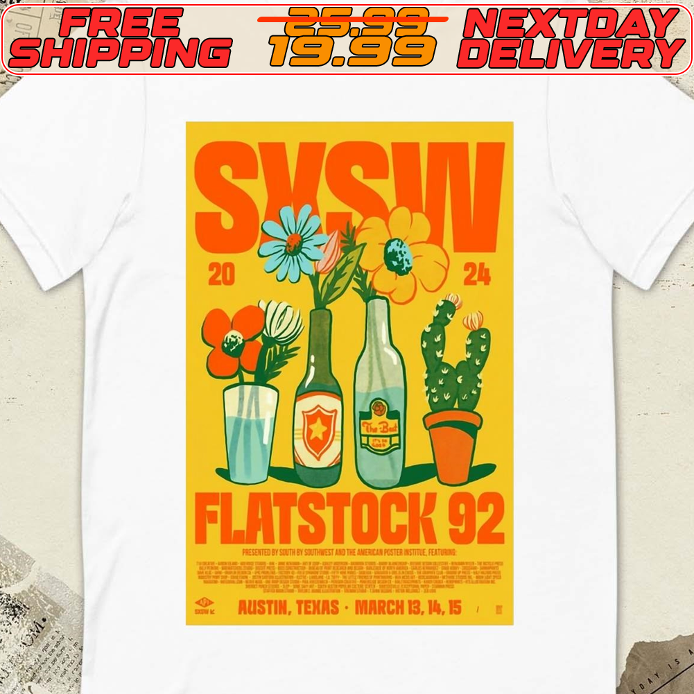 SXSW Flatstock 92 Mar 13-15 2024 Austin Convention Center Austin Tx Poster Shirt SXSW Flatstock 92 Mar 13-15 2024 Austin Convention Center Austin Tx Poster Shirt