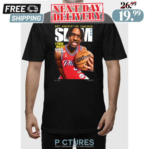 30Th Anniversary Take Over Slam 248 Tyrese Maxey Catch Me If You Can Shirt