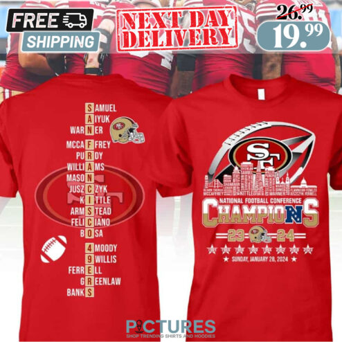 49ers 2024 National Football Conference Champions San Francisco Shirt