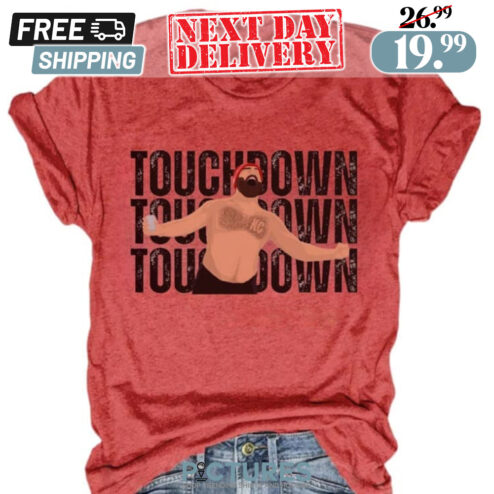 Jason Kelce Shirtless Kansas City Chiefs Touchdown Shirt