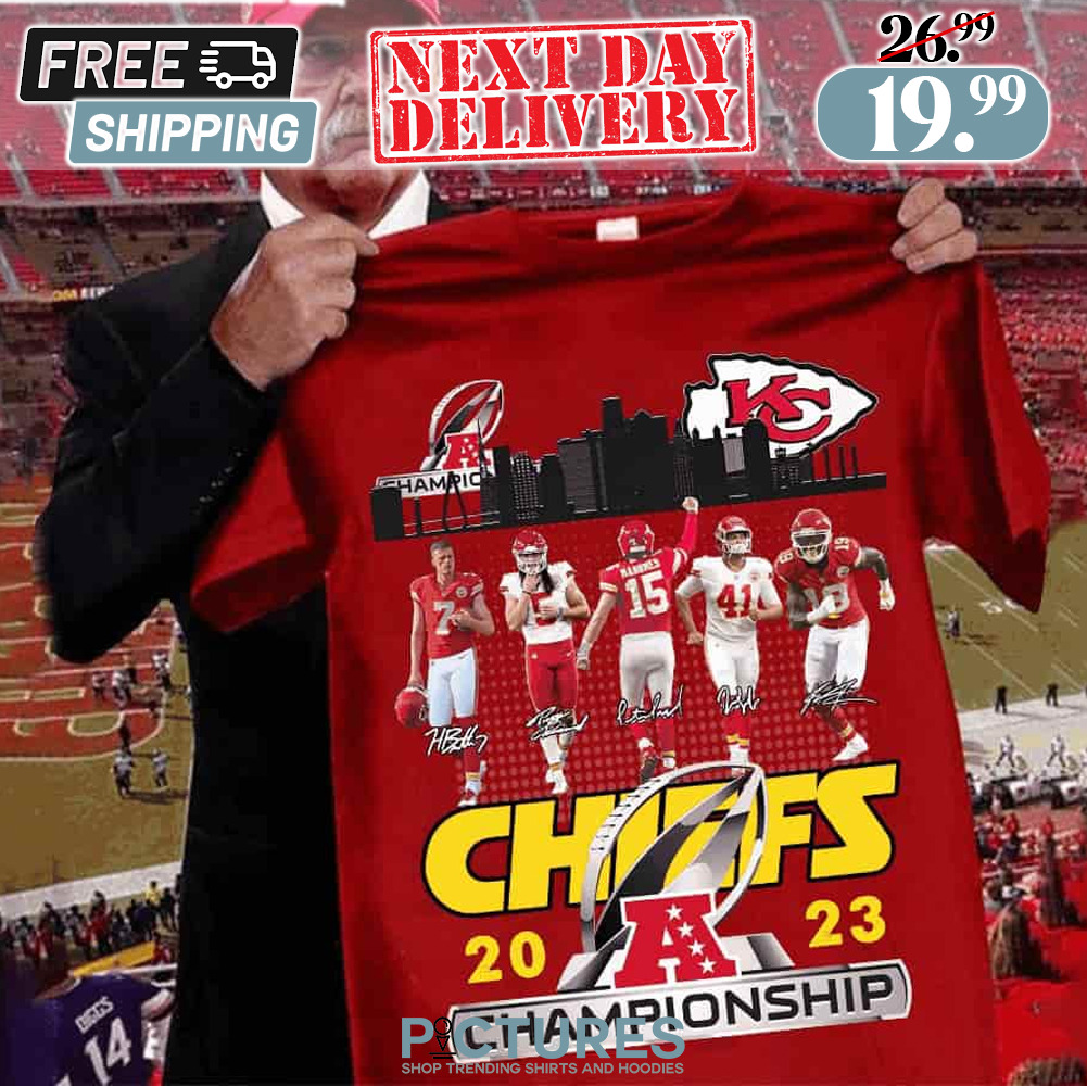 Kansas City Chiefs AFC 2023 Championship Signature Super Bowl LVIII Shirt
