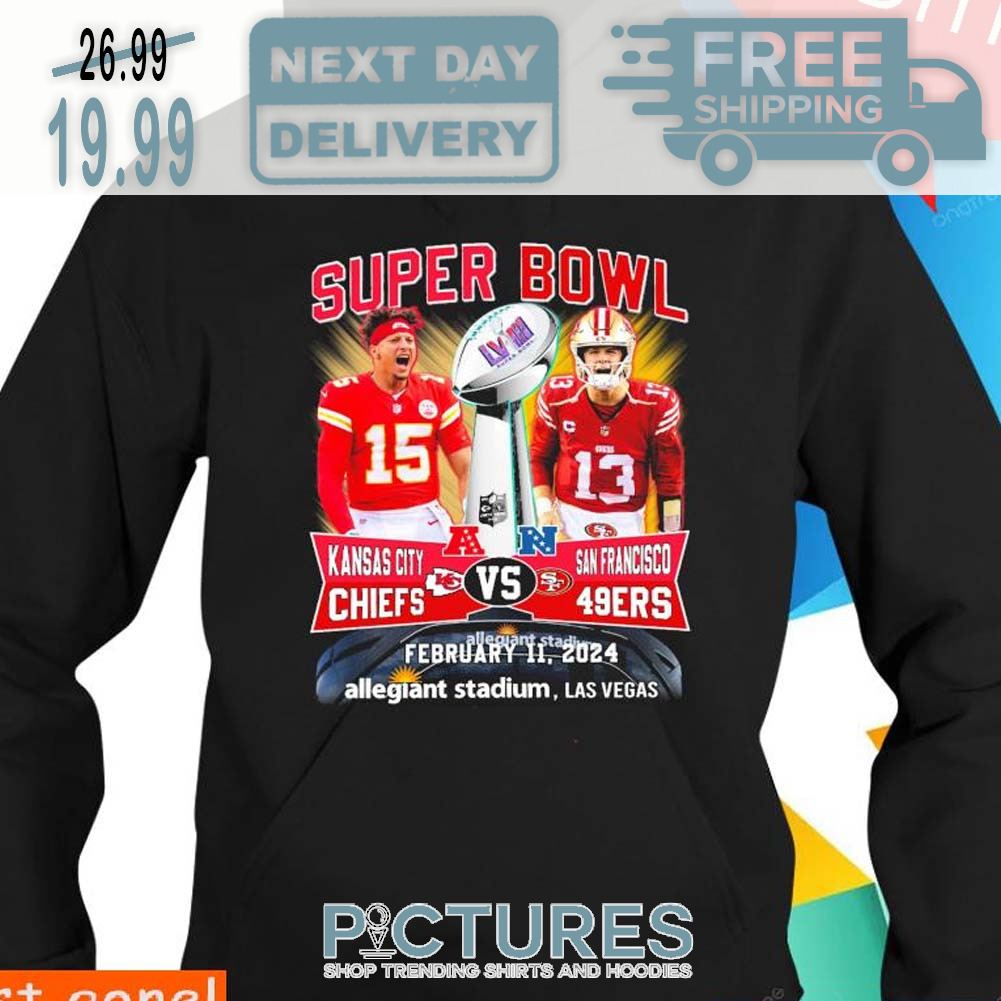 Super Bowl NFl LVIII 2024 Patrick Mahomes Kansas City Chiefs Vs Brock Purdy San Francisco 49ers February 11 Shirt