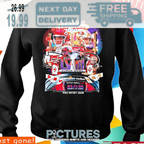 Welcome To Fabulous Las Vegas 2 Team Super Bowl  NFL Matchup Signatures Shirt