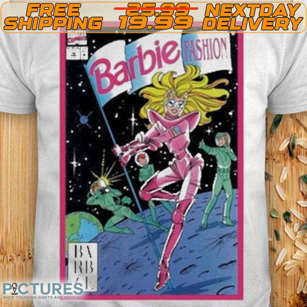 Barbie On Moon Landing Comic Book Shirt