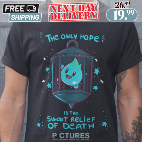 Lumalee The Only Hope Is The Sweet Relief Of Death Blue Star Super Mario Bros Shirt