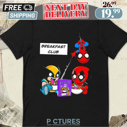 Spiderman Deadpool Breakfast Club Shirt