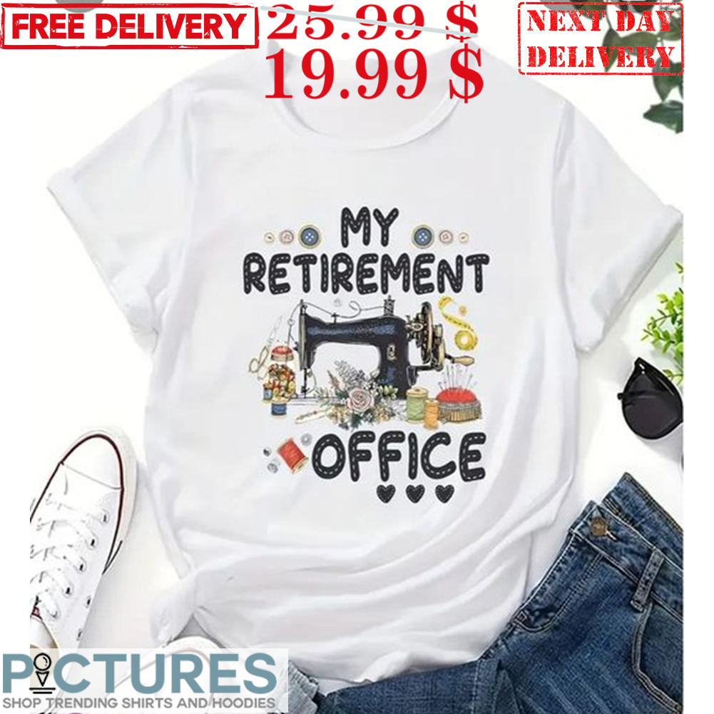 I‘ll Be In My Office Sewing Machine With Cute Buttons Floral Shirt