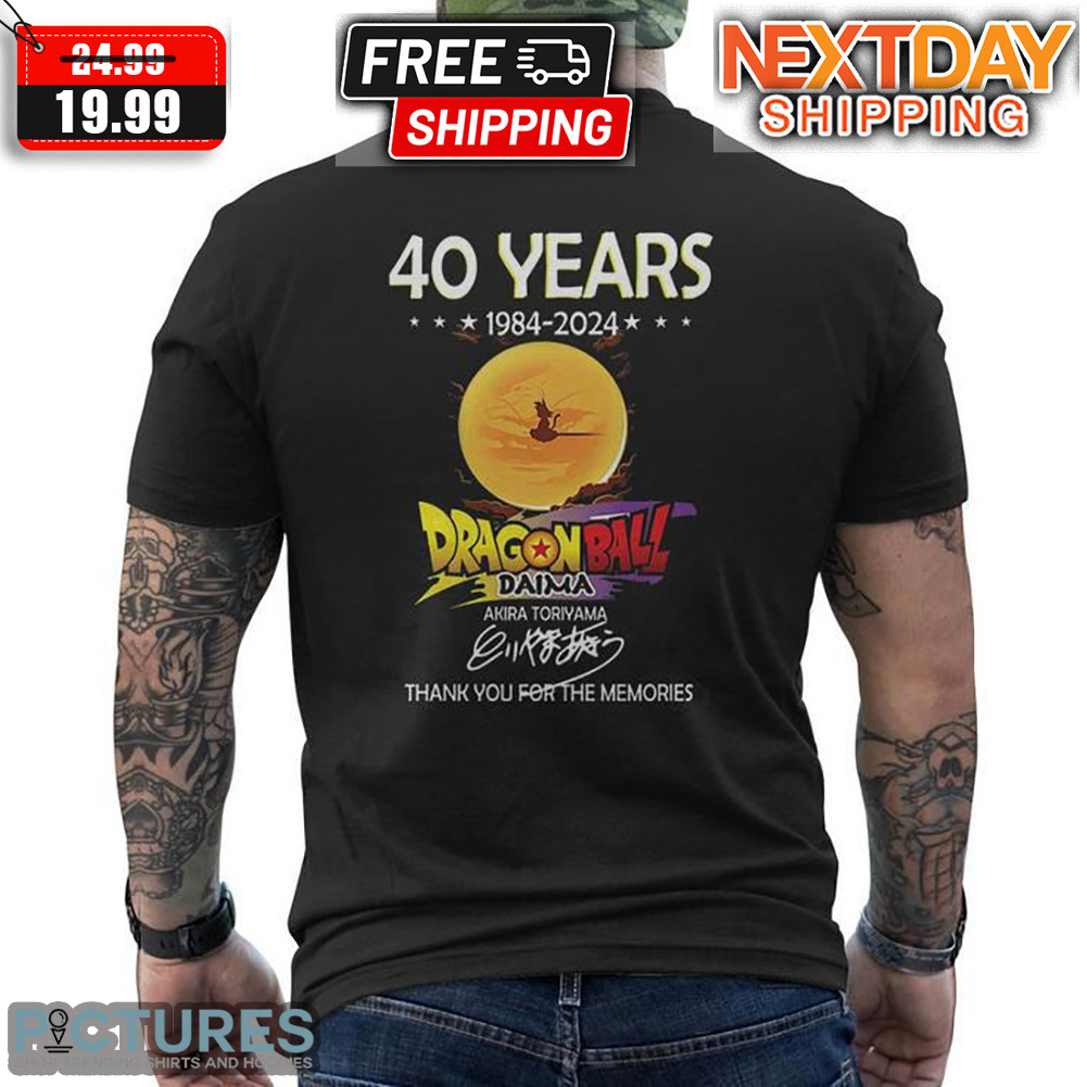 40 Years 1984 2024 Dragon Ball Daima Akira Toriyama Thank You For The Memories Shirt