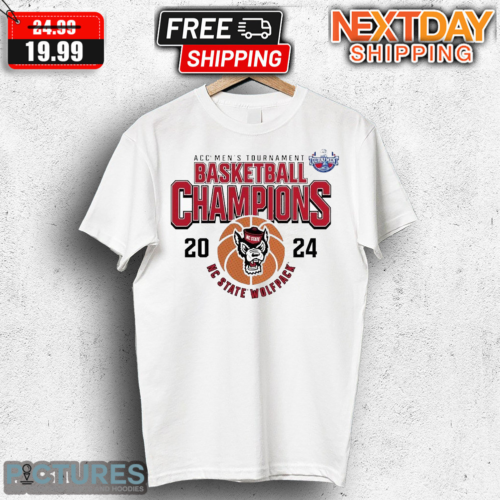 ACC Men's Tournament Basketball Champions 2024 NC State Wolfpack Shirt
