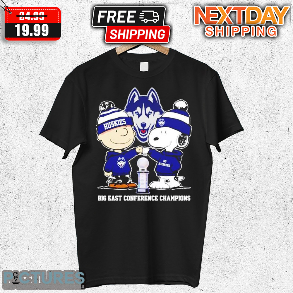 Charlie Brown and Snoopy UConn Huskies Big East Conference Champions Shirt