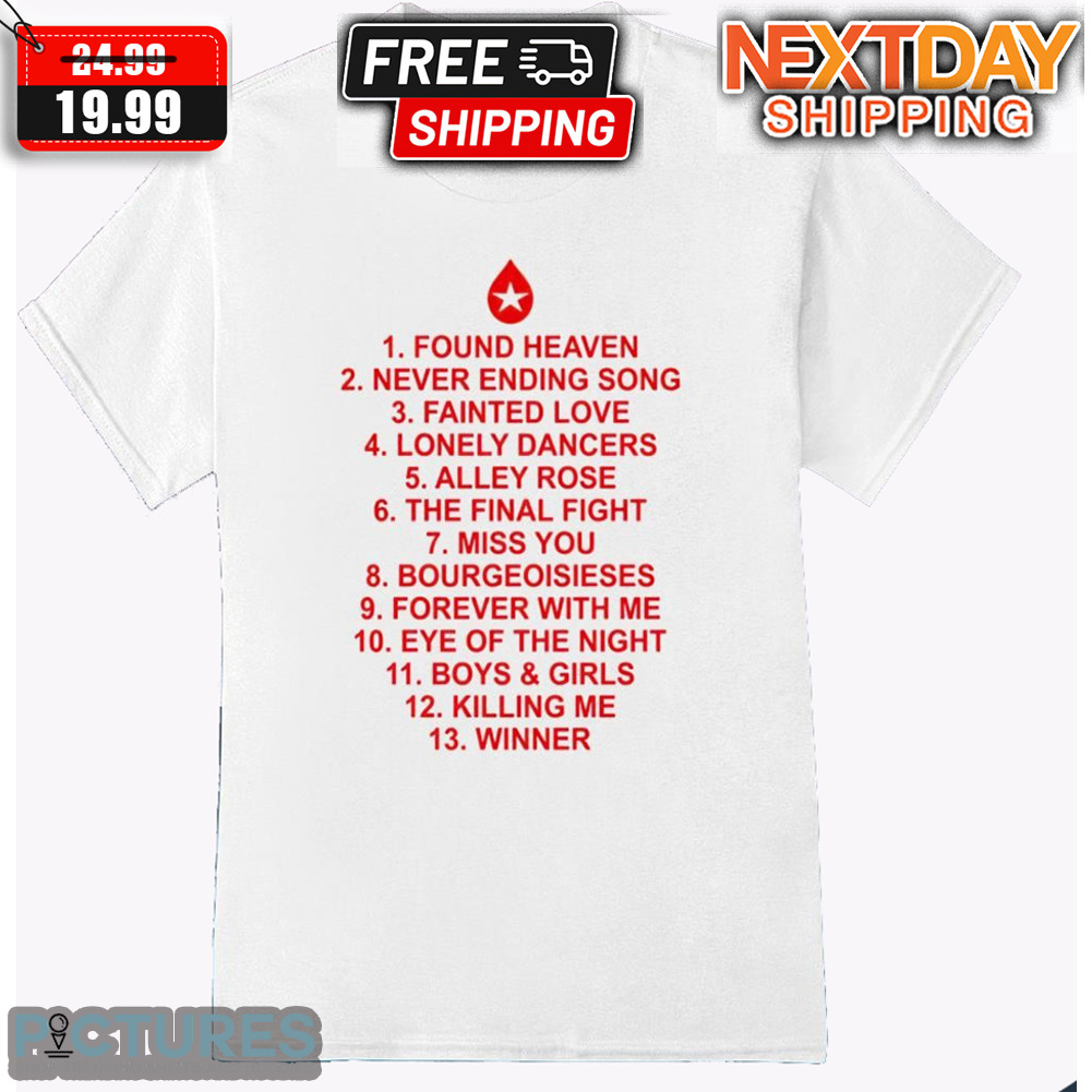 Kidkrowvinyls Found Heaven Never Ending Song Fainted Love Lonely Dancers Alley Rose Shirt