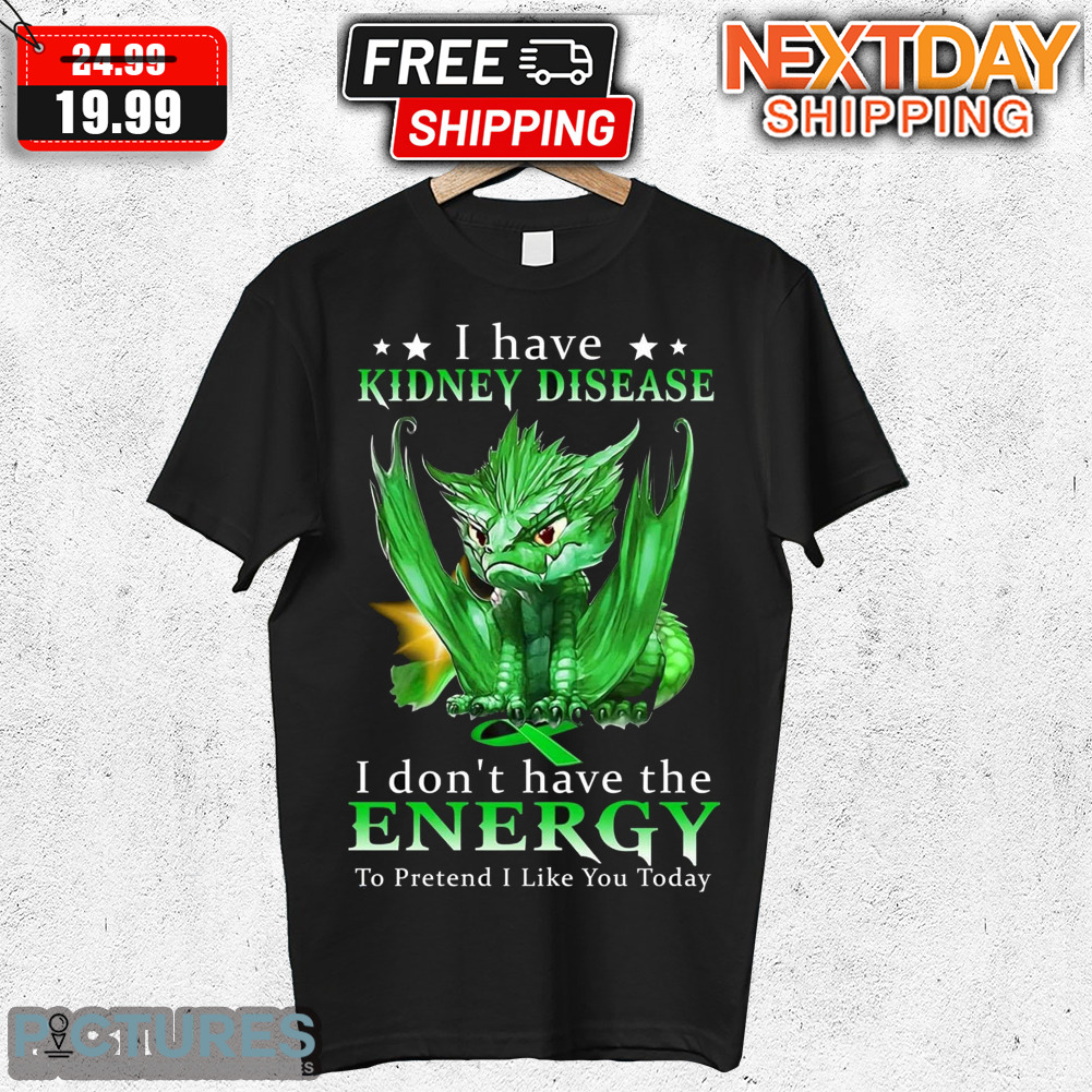 Dragon I Have Kidney Disease I Don't Have The Energy To Pretend I Like You Today Shirt