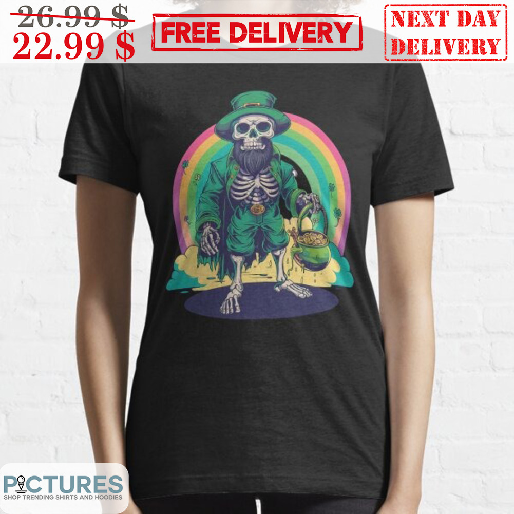 Skeleton St Patrick's Day Rainbow Vintage Shirt