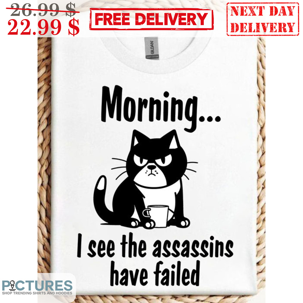 Black Cat Morning I See The Assassins Have Failed Shirt