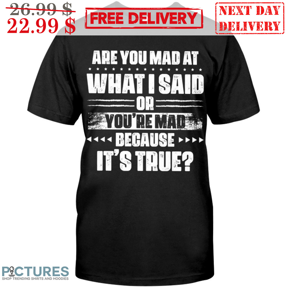 Are You Mad At What I Said Or You're Mad Because It's True Shirt