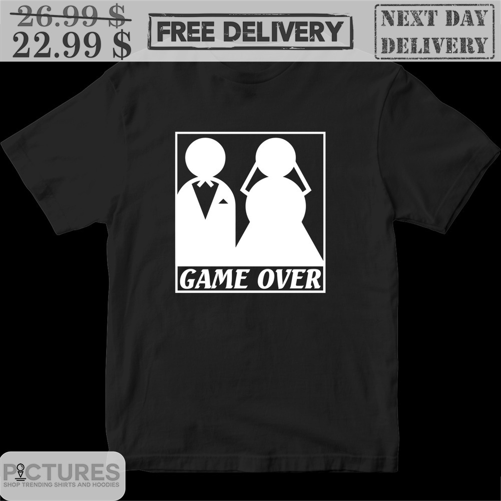 Game Over Bride Groom Wedding Shirt